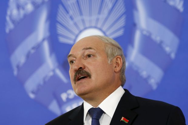 Belarus' President Alexander Lukashenko speaks at a news conference during a presidential election in Minsk, Belarus, October 11, 2015. Belarussians head to the polls on Sunday to cast their vote in presidential elections all but certain to re-elect authoritarian incumbent Alexander Lukashenko for a fifth term. REUTERS/Vasily Fedosenko