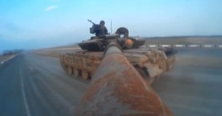 Невероятные кадры! Видео боя с камеры Gо Pro на башне танка Т-64 ВСУ (ВИДЕО)